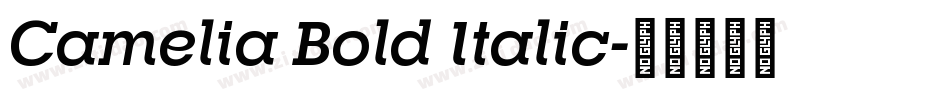 Camelia Bold Italic字体转换